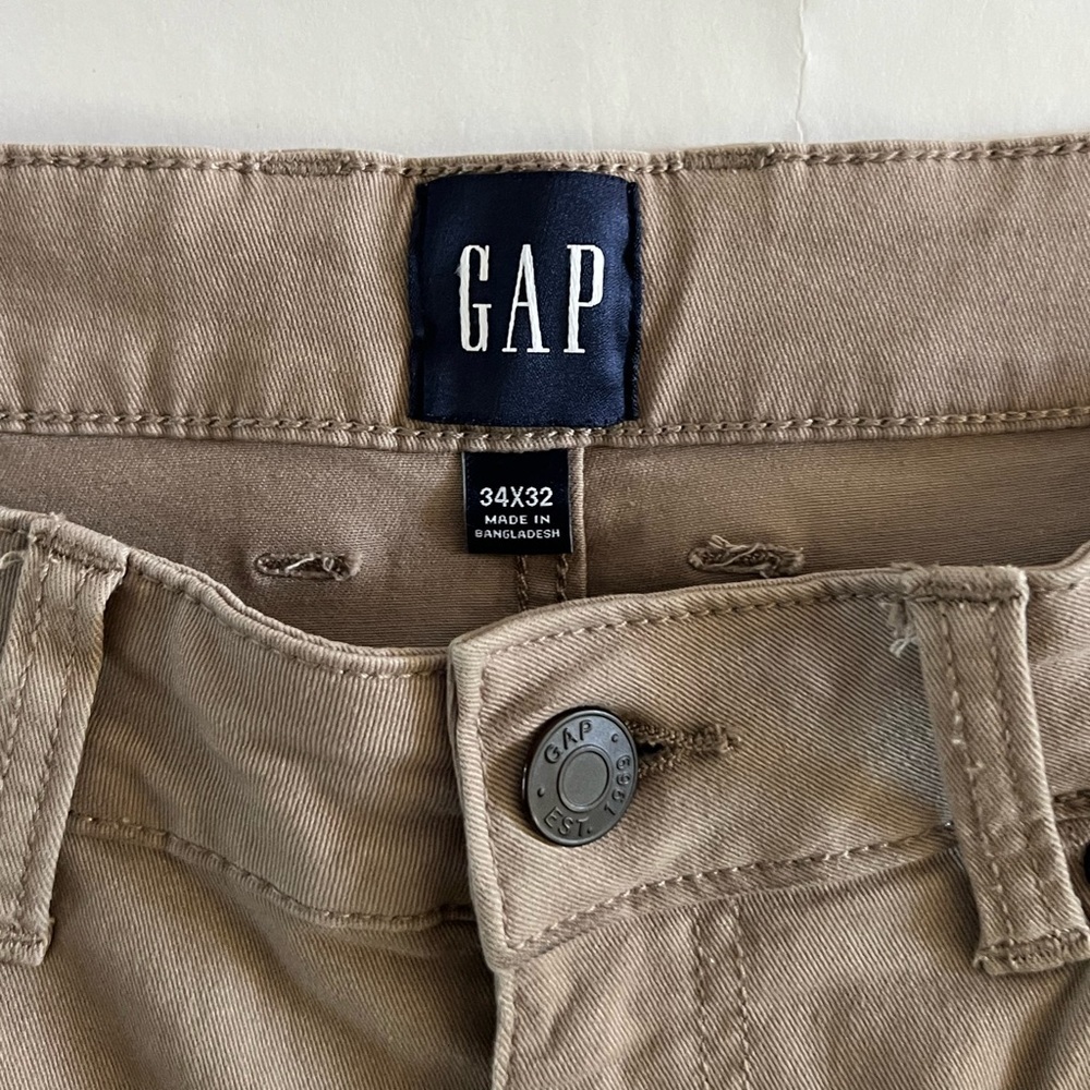 GAP Men's Tan Jeans Slim Fit 34x32 - Picture 2 of 5